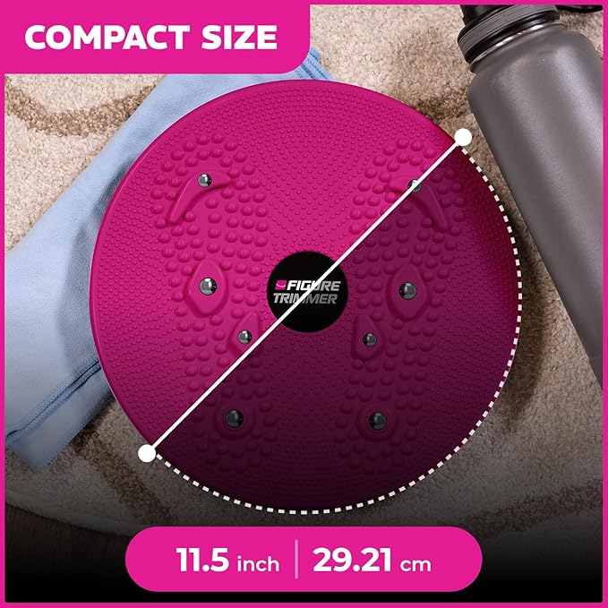 Daiwa Felicity Figure Trimmer Ab Twister Board - Waist Twister Machine for Core & Abs Exercise - Waist Twisting Fitness Tool, Dizzy Disc Twist Board for Slimming Workout with Magnets Reflexology