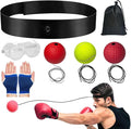Boxing Reflex Ball Headband Set,Boxing Reflex Balls with Adjustable Headband,for Beginner Proficiency Improvement,Great Boxing Equipment
