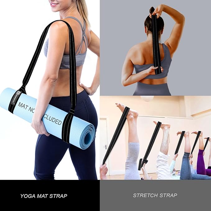 [MAT NOT Included] Yoga Mat Sling, Yoga Mat Straps for Carrying, Easy-Cinch Yoga Mat Holder Strap