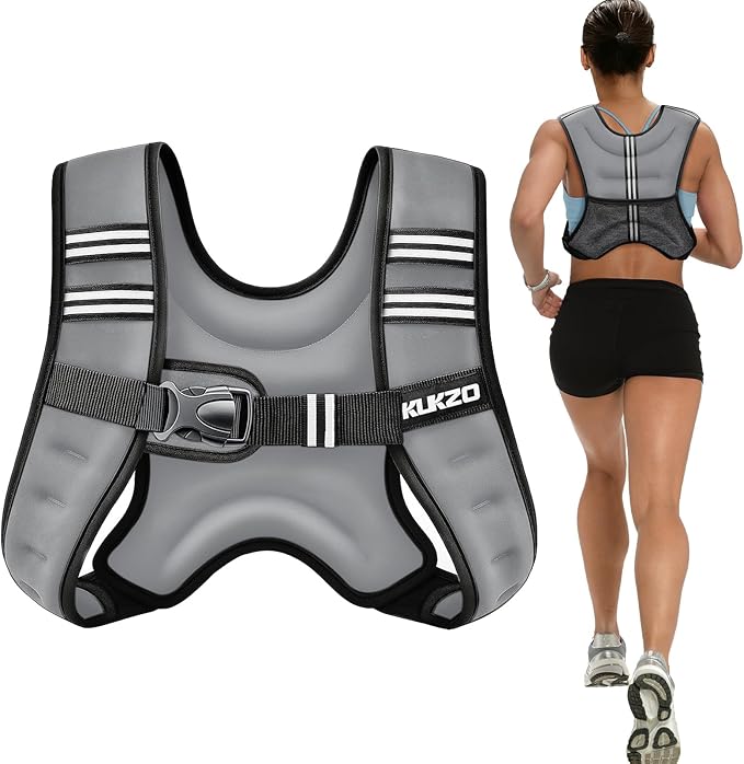 Weighted Vest Woman, 6/8/12/16/20/25/30 Lb Unisex Reflective Strength Training Weight Vest For Running, Jogging, Cardio & Workouts