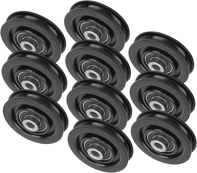 Alomejor 10pcs Nylon Iron Fitness Bearing Pulley Home Gym Attachments Exercise Strength Training Accessory