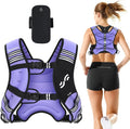 Sportneer Weighted Vest Woman: 8lb/12lb/15lb/20lb/25lb Weight Vest for Walking with Phone Bag, Adjustable Women Weighted Vest for Running Rucking Vest for Jogging Strength Training Weight Loss