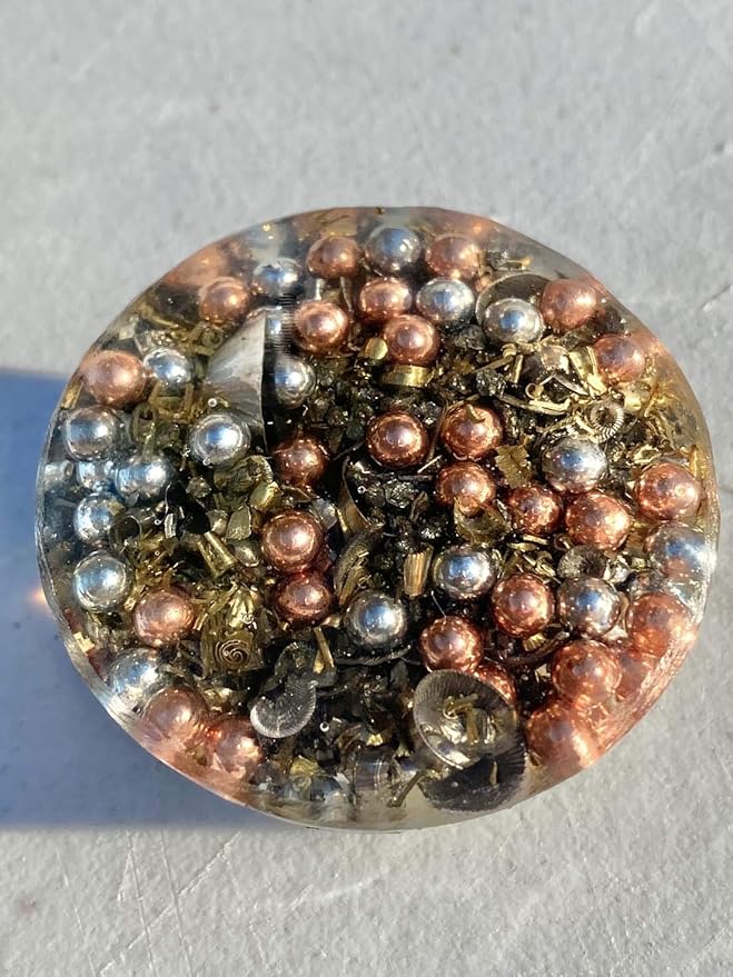 Jade Orgone Generator Energy Accumulator 528Hz/7.83Hz/Advance Harmonics Many Beautiful Ingredients and Colors! (Jade)