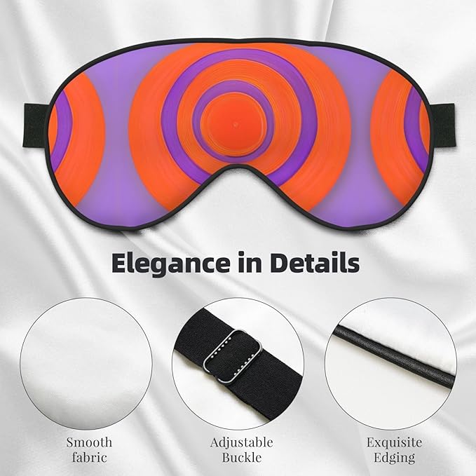 Orange Circle Centre Head-Mounted Double-Sided Light-Blocking Sleeping Eye mask to Protect Eyes and Relieve Eye Fatigue