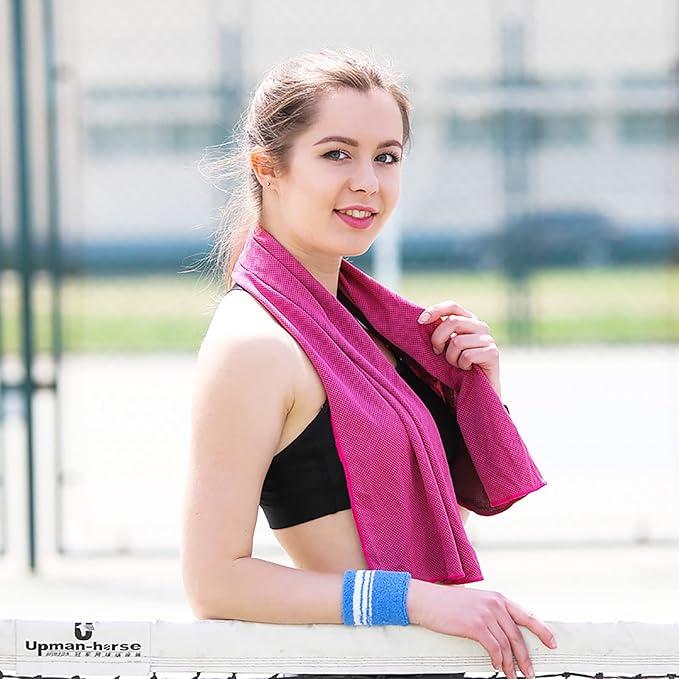 Pack of 20 Cooling Towel 40x12'' Ice Towel for Neck and Face Microfiber Chilly with Bag Breathable Yoga Gym Stay Cool Towels Sweat Rag for Workout Running Camping Pilates Beach, Rose