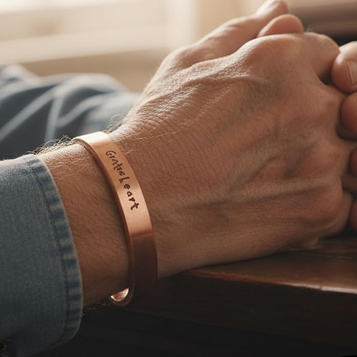 Touchstone copper bracelets | gift for men women |adjustable 100% pure solid real magnetic jewelry | handmade bracelet set combo | rope braided tibetan bangles.