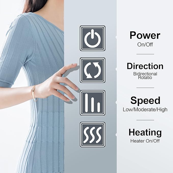Mirakel Shiatsu Neck & Back Massager with Heat - Deep Tissue Neck, Back & Shoulder Pain Relief - Ergonomic Design Shoulder Massager, Idea Presents for Christmas, Fathers Day, Mothers Day, Women, Men