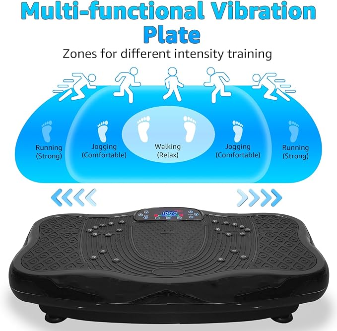 XXL Extra Large 120 Levels Vibration Plate Exercise Machine Maximum Load 330LBS, Helps Lose Weight and Shape Your Body, Tone Your Health Home Gym Workout, Black