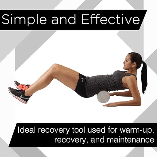 THERABAND Foam Roller, 12" Long High Density Pro Foam Roller Tool for Post-Workout Recovery & Pre-Workout Warm-Up, Roll Out Muscle Soreness, 6" Diameter, White (Pack of 3)