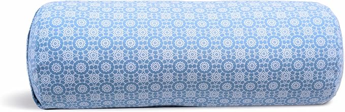 Yogikuti Iyengar Yoga Bolster for Restorative Yoga and Meditation – Lightweight Cotton Support Pillow with Handle for Easy Carry, Versatile for Pose Modification, Balance, Back Relief, and Relaxation