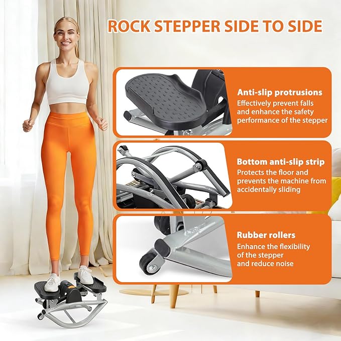 Rock Stepper, Rock Stepper Side to Side, Lateral Rocking Fitness Stepper Home Workout Machine