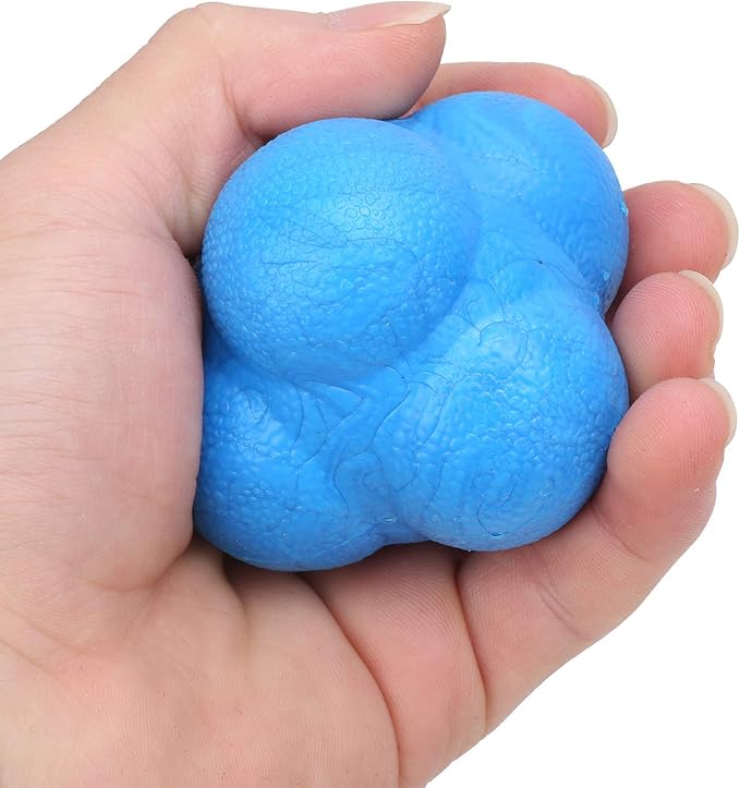 Reaction Ball, 3Pcs Hex Bounce TPR Balls for Hand Eye Coordination Training, Agility Drills for Baseball Football Basketball Soccer