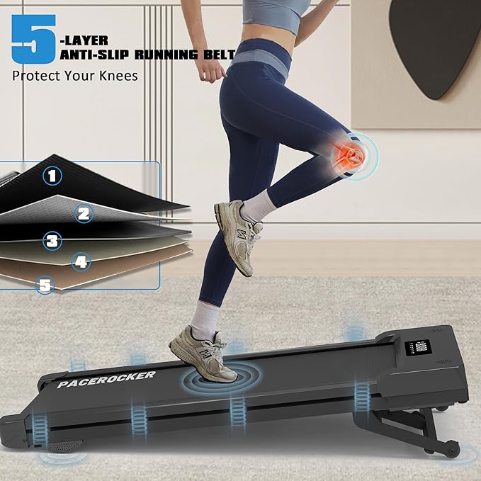 Walking Pad Treadmill with 12% 9-Level Auto Incline, 450 lbs Capacity Bluetooth Speaker Under Desk Treadmills for Home Hiking, 5 MPH