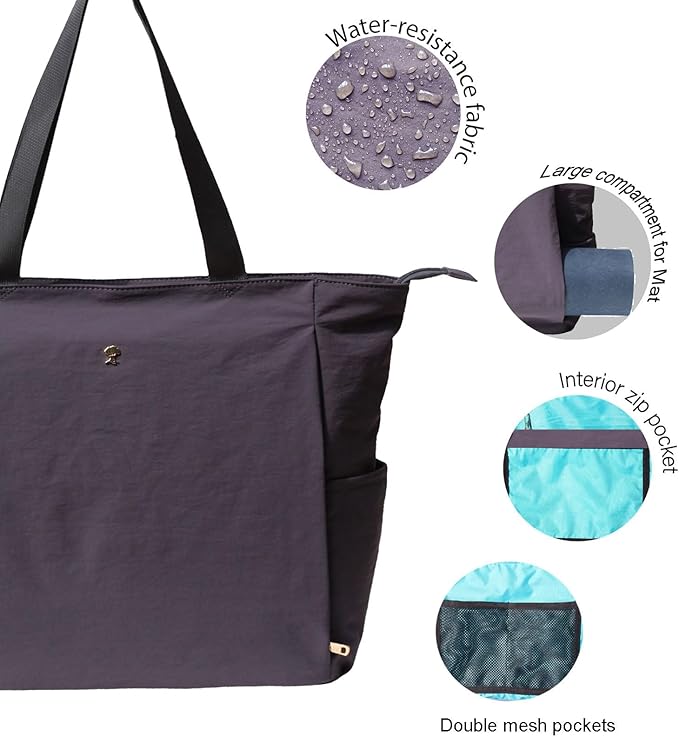 ESVAN Yoga Mat Bag Yoga Tote Carrier Shoulder Bag Carryall Tote for Office,Yoga,Pilates,Travel,Beach and Gym
