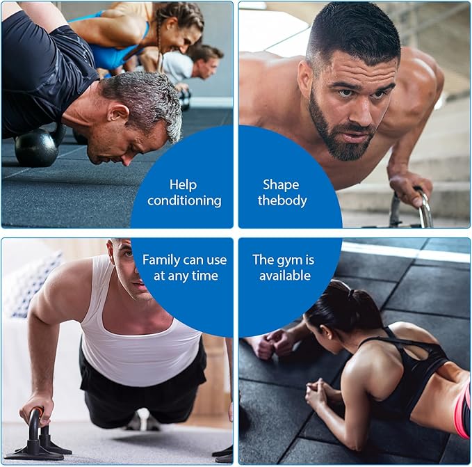 HEMOTON 2pcs Push-up Bars Push-up Stands H-shape Push-up Frames Non-slip Grip Home Fitness Equipment for Muscle Strength Training and Chest Workout
