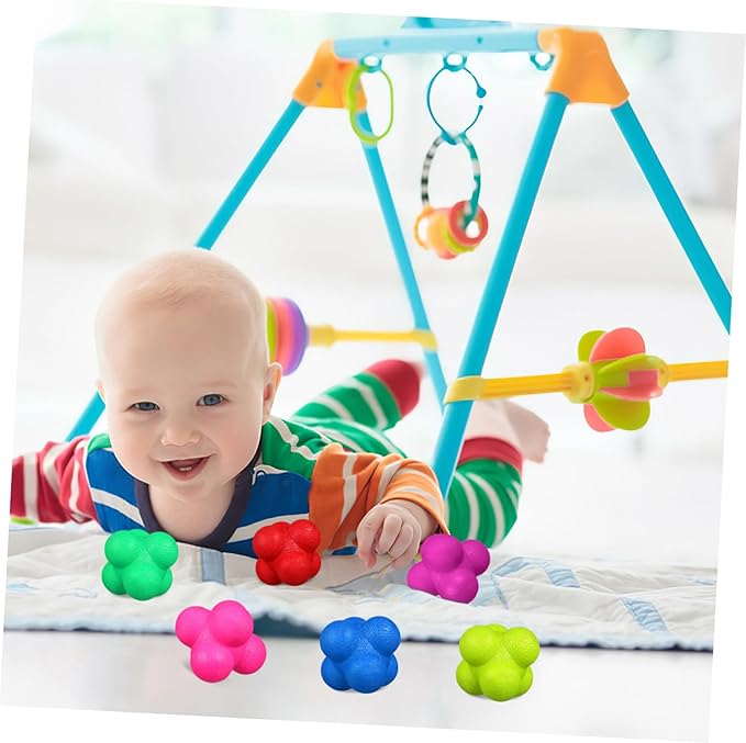 6pcs Hexagonal Reaction Balls Workout Balls for Training Agile Reaction Training Equipment Soccer Equipment