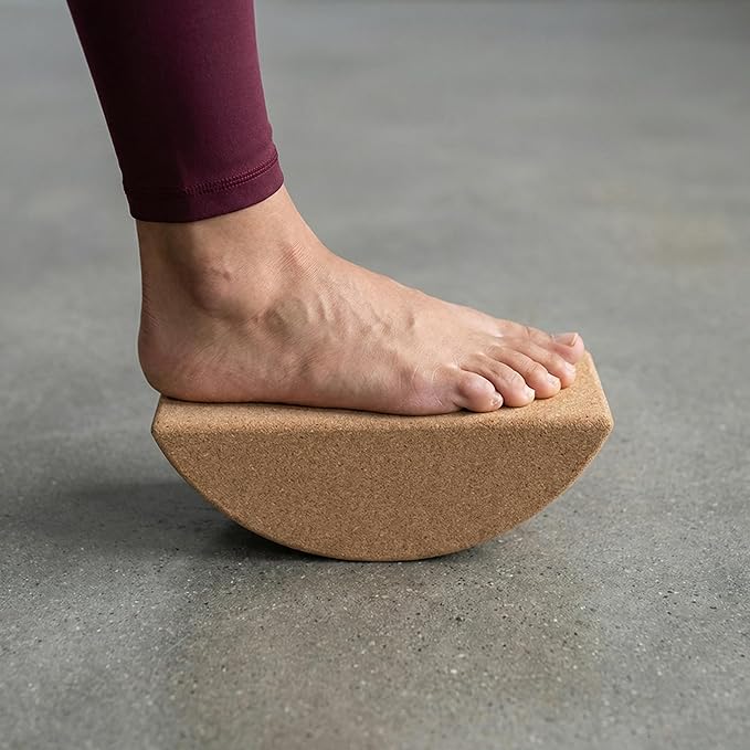 VOSAREA Cork Yoga Block - High Density Natural Support for Pilates, Hot Yoga & Meditation - Non Slip Pilates Bricks for Balance, Stretching & Strength - Durable Fitness Prop for Beginners & Pros