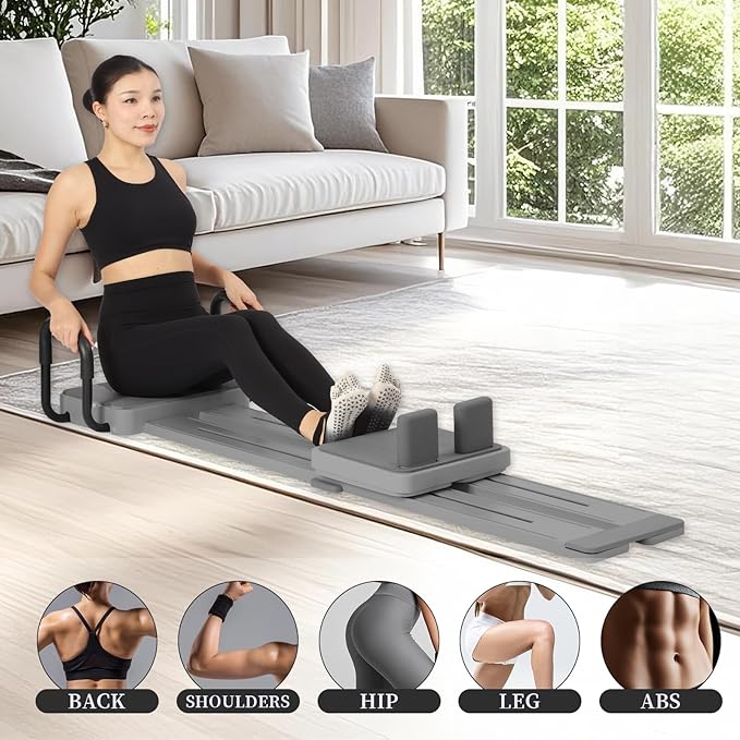 Foldable Pilates Reformer for Home 2025 Yoga Reformer: Modular All-in-One Machine for Pilates, Ski Machine & Full Body Strength Training with 360° Angled Workouts The Perfect