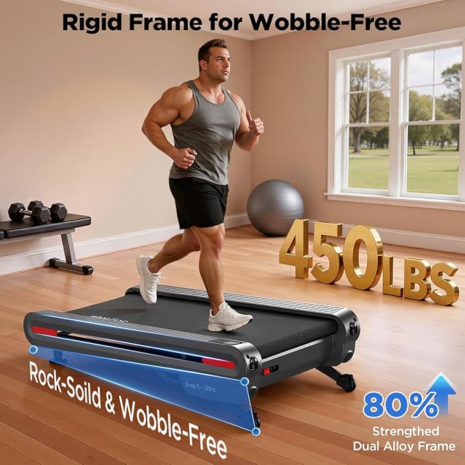 Jogwell Walking Pad Treadmill with 20%/15%/12% Auto Incline, 350lbs Capacity Treadmills for Home Office Under 35dB, Spacious Running Area, Vertical Storage, 3/3.5HP Brushless