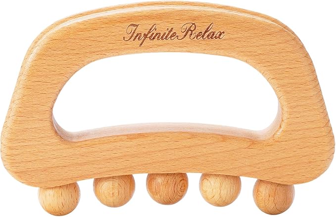 Wood Therapy Body Massager Profession Maderoterapia Kit for Cellulite Remover Body Shaping, Body Sculpting Tools for Lymphatic Drainage, Pain Relief Gua Sha Massage , for Abdomen Back Arms Legs
