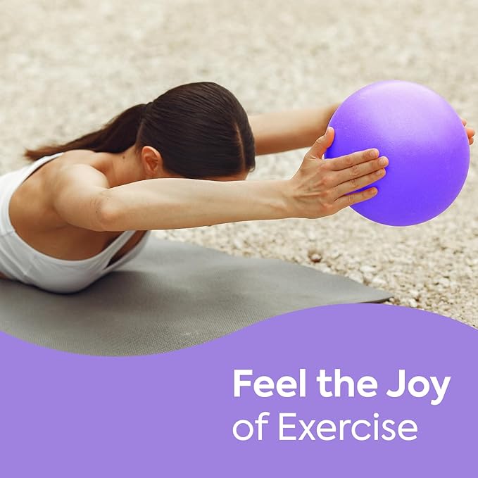 Home Pilates Essentials Kit for Women - Complete Workout Set with Ball, Bands & Ring Ideal for Beginners at (Purple)