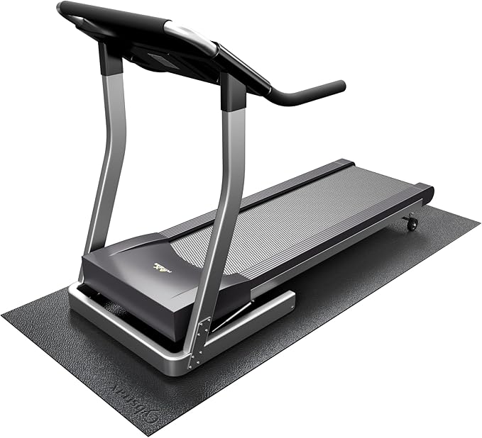 Exercise Equipment Mat for Bike, Treadmill, Elliptical, Yoga - 90" x 40" Non Slip Bike Trainer Mat for Stationary Spin Bike Indoor Outdoor, High Density Workout Floor Protector Mat