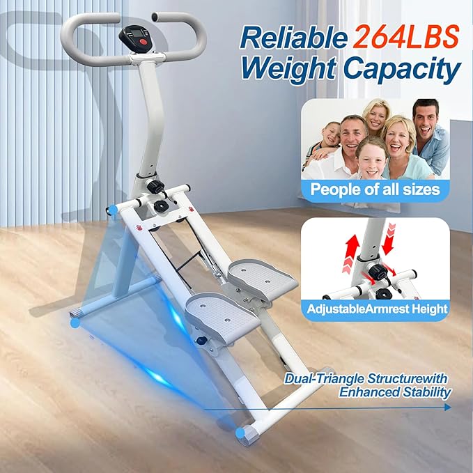 Stair Stepper for Home,Compact Folding Cardio Stair Climber for Full-Body Workout,Perfect for Women Men