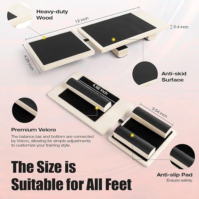 Ankle Balance Board, Foot Trainer, Ankle Strengthener Set, Single Foot Balancing Board, Posture Corrector, Foot Strengthening Trainer for Sprained Ankle Valgus