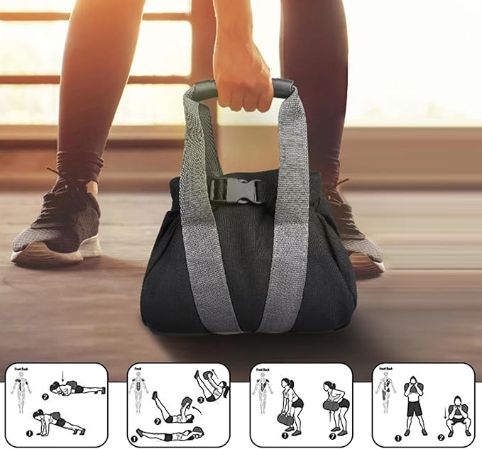 Workout Sandbags - 0-35 Lbs Training Equipment - Adjustable Weight Sandbags for Working out with Handle,for Women Men Home Gym Fitness Training Weightlifting Yoga Sports