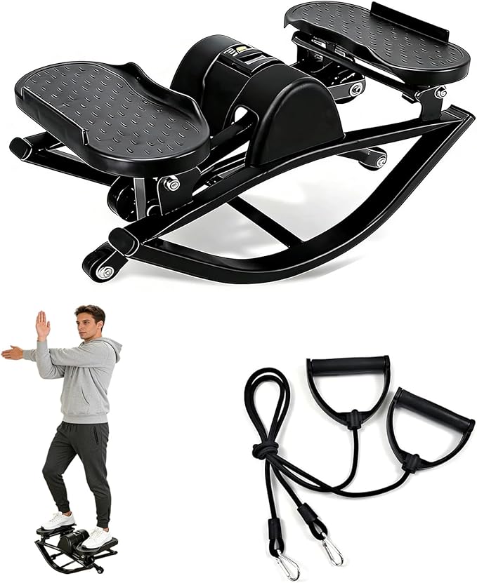 Lhanel Rock Stepper, Lhanel Stepper, Side-to-Side Exercise Machine,Burn Fat Faster in 15 Minutes, with Digital Display & Anti-Slip Mat