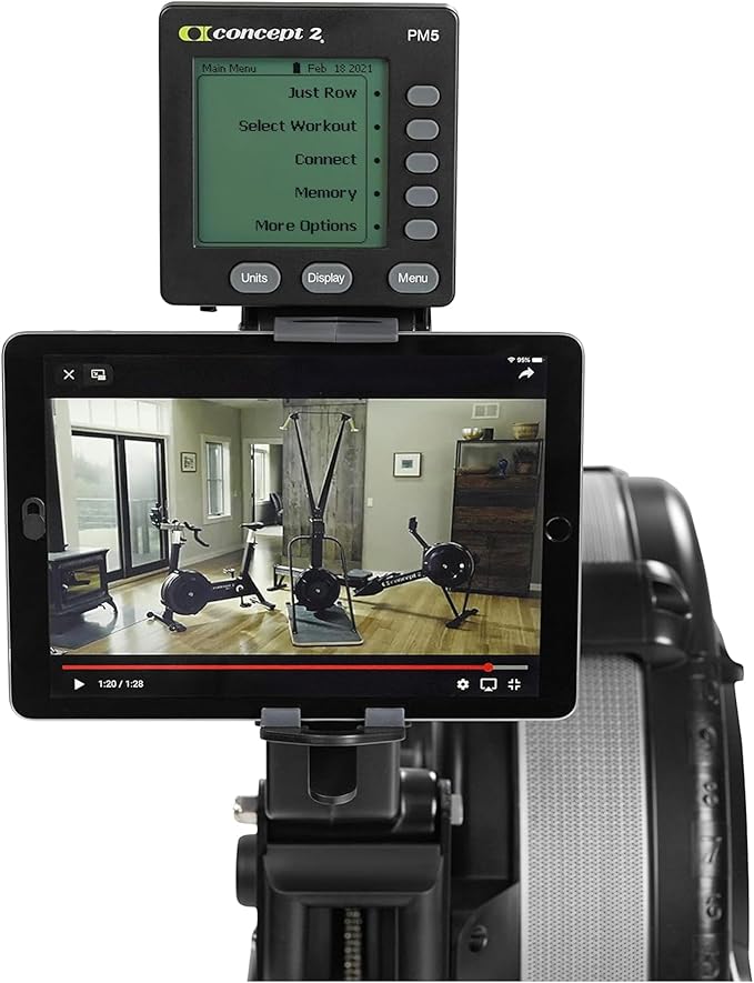 Concept2 RowErg Indoor Rowing Machine - PM5 Monitor, Device Holder, Adjustable Air Resistance, Easy Storage with FitXion Seat Cushion