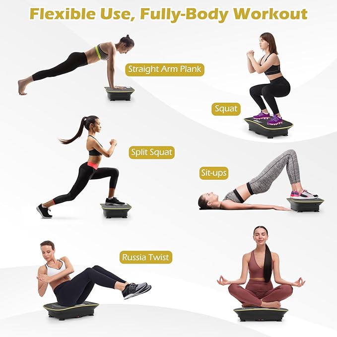 Goplus Vibration Plate Exercise Machine, Vibrating Platform for Lymphatic Drainage w/Remote, LED Display, Home Workout Full Body Shake Board for Weight Loss