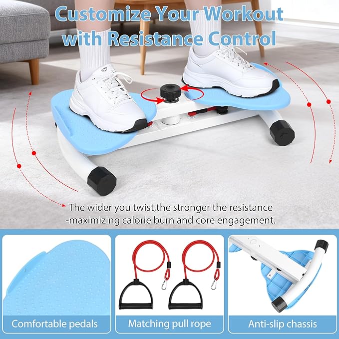 waist twister，waist twisting machine twister board with 300 lbs Weight Capacity, Noiseless Fitness Tool Foot Massage, Core Workout for Belly Fat Loss Anti-Slip Home Gym Equipment for Women Men Grey