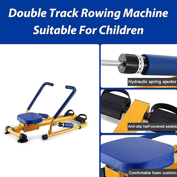 Compact Rowing Machine,Fun and Fitness for Kids - Multifunction Rower,Fun Fitness Exercise Equipment,Sports Equipment Fitness,for Kindergartens, Rehabilitation Institutions