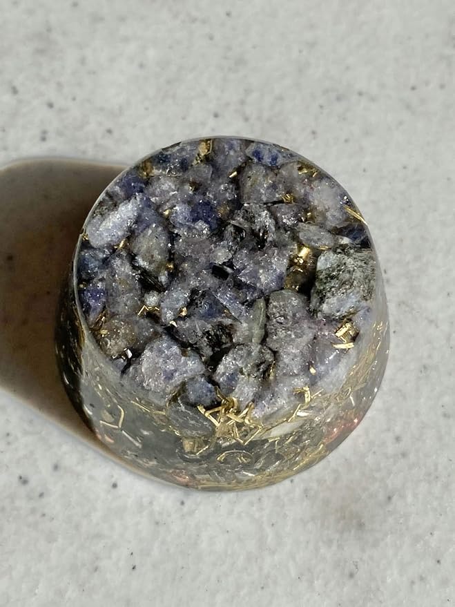 Iolite Orgone Generator Energy Accumulator 528Hz/7.83Hz/Advance Harmonics Many Beautiful Ingredients and Colors! (Iolite)