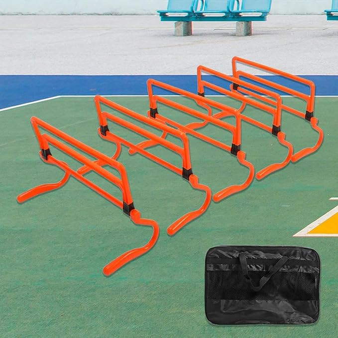 5Pcs Agility Training Hurdles Agility Speed Training Equipment Adjustable Height for Soccer Outdoor Sports Foot Exercise