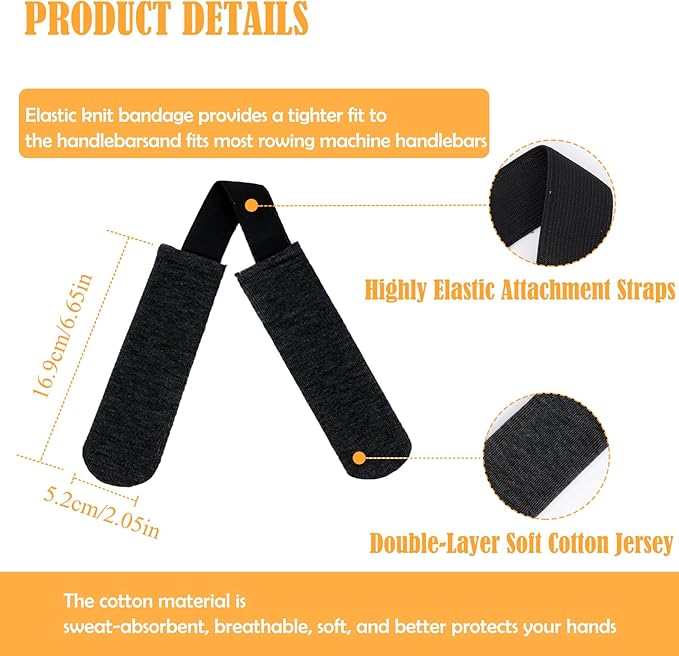 Universal Rower Handle Cover for Rowing Machines Compatible with Concept 2, Hydrow, Nordictrac, Sunny, Fits for Most Rowing Machine,Row Without Pain,Protect Hands and Absorbs Sweat