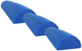 CanDo Blue PE Foam Rollers for Fitness, Exercise Muscle Restoration, Massage Therapy, Sport Recovery and Physical Therapy for Homes, Clinics, and Gyms 6" x 36" Half-Round (Pack of 3)