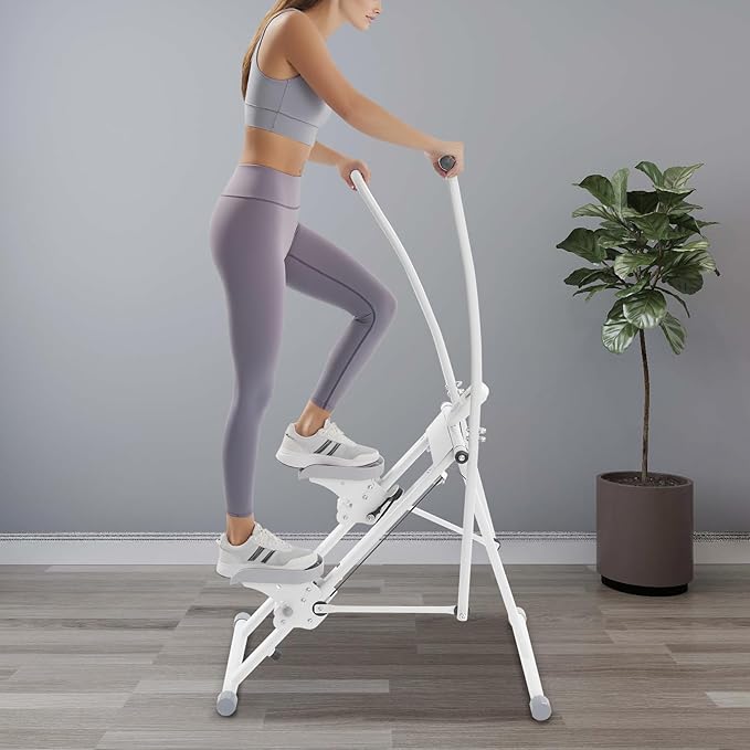 Stair Stepper Machine, Stair Climber for Home Full Body Workout, 220 LBS Capacity Stepper Fitness Equipment with LCD Display, 3-Level Adjustable Pedals, Compact Stepping Machine for Home Gym