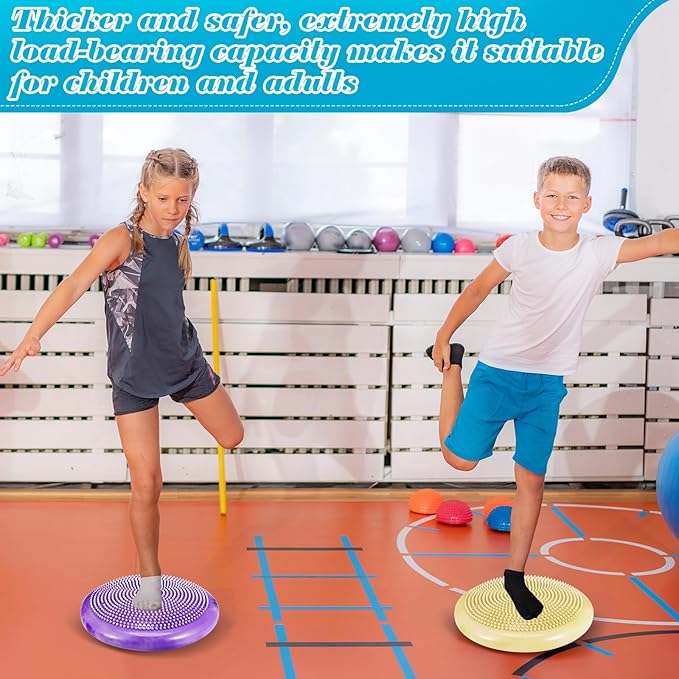 Libima 4 Pcs Wiggle Seat for Sensory Kids Inflated Wobble Cushion Sensory Seat Cloud Design Flexible Seating for Classroom Elementary Balance Disc for Kids Adult Pet Training