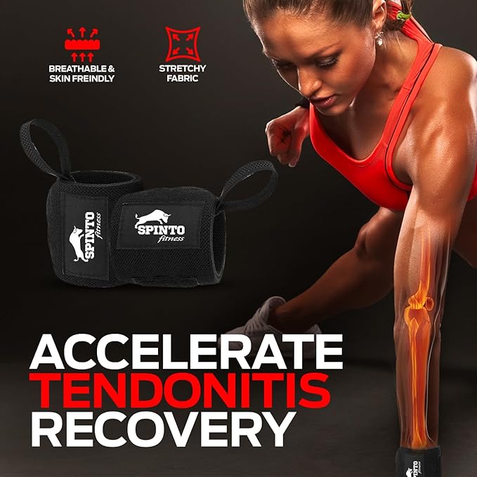 Spinto Fitness 24” Wrist Wraps for Weightlifting USPA‑Approved Powerlifting Competition Wrist Support with Thumb Loop Heavy Duty Grip Strength Gym Accessories for Men & Women