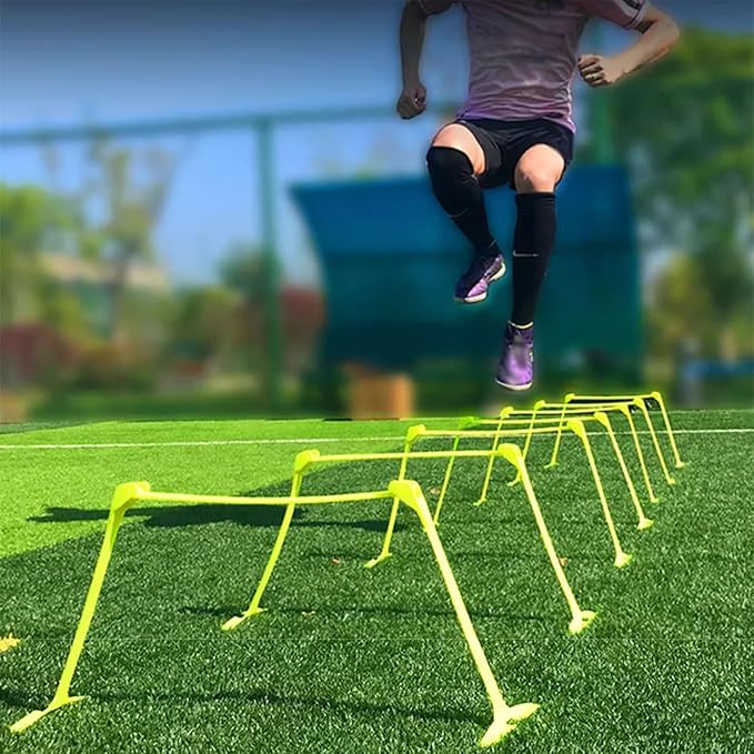 Adjustable Athletic Jumping Hurdles for Kids, Lightweight Portable Agility Speed Hurdles, Sports Workout Training Equipment Set with Carry Bag (Color : 10PCS)