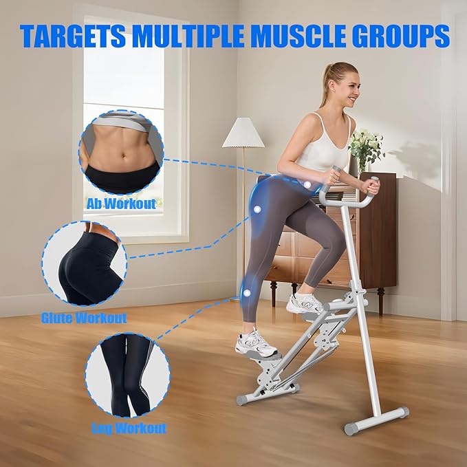 Steppers for Exercise at Home Stair Stepper with Handlebar and Resistance Foldable Stepper Climber Exercise Machine Cardio Exercis