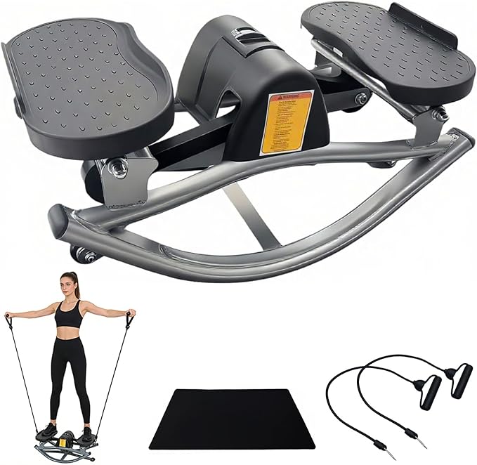 The Rock Stepper for Exercise at Home Workout Rocking Steppers Side to Side Machine Step Rocker Lateral Rowing Elipse Leg Exerciser Electric as Seen on TV Stair for Pelvic Floor Muscle