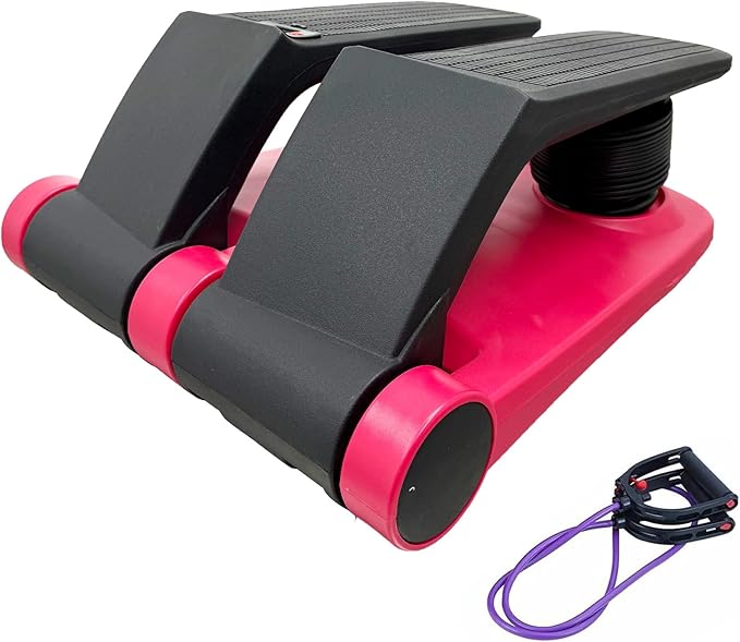 Air Stepper Climber Fitness Machine with Resistance Bands Air Step Exercise Equipment 220lbs Weight Capacity 5 Levels of Exercise Intensity for Home Exercise