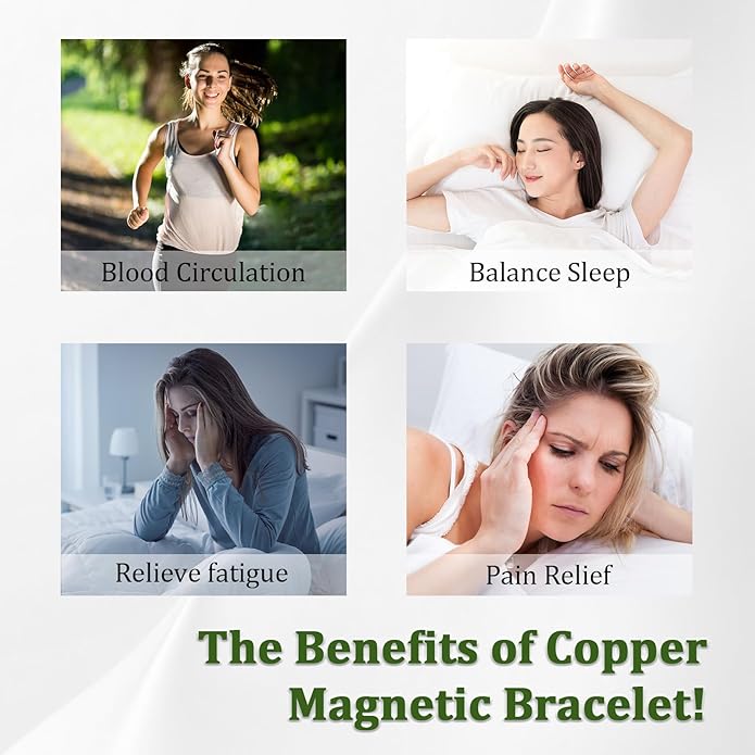 Magnetic Copper Rings Set for Women, Elegant Lymphatic Jewelry Gifts, Vintage Adjustable Vine Design