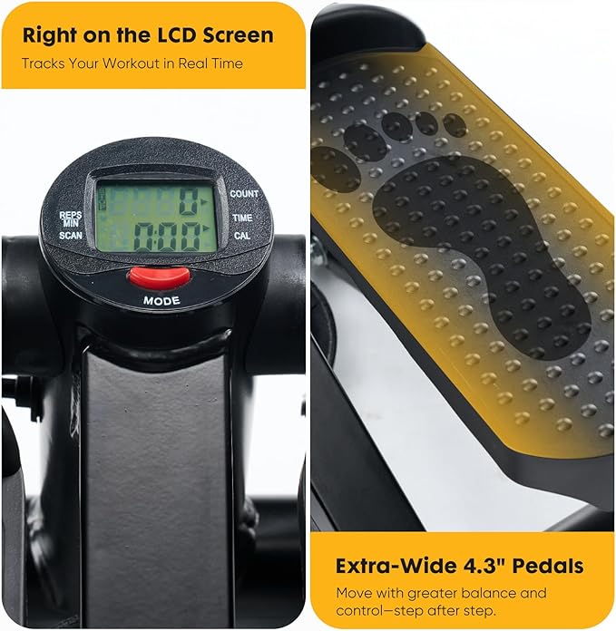 NEWBULIG Mini Stepper for Exercise at Home Stair Step Machine for Indoor Fitness Portable Home Gym Stepper for Full Body Workout 300lb Weight Capacity