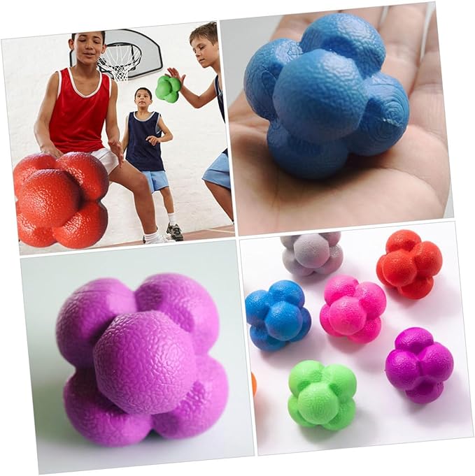 3pcs Hexagonal Reaction Ball Fitness Agile Balls for Reflex Random Color