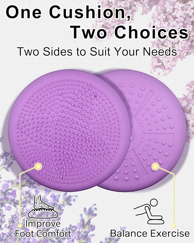 Tumaz Wobble Cushion - Wiggle Seat to Improve Sitting Posture & Stay Focused for Sensory Kids, Balance Disc to Core Strength & Flexible Seating [Extra Thick Balance Board, Pump Included Wobble Board]