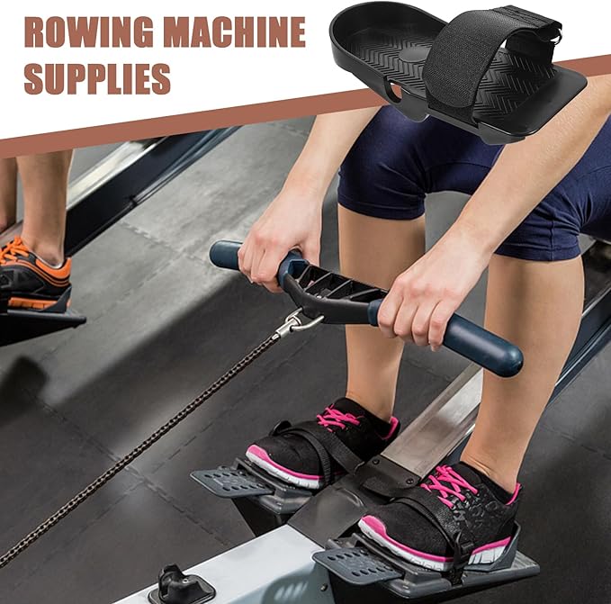 1 Pair Foot Pedal Fitness Equipment Sunny Health Machine Spare Parts Rowing Machine Foot Pedal Strap Rowing Pad Rower Replacement